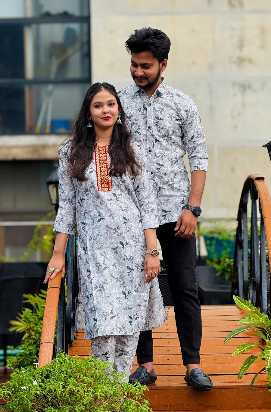 Shirt & two pieces couple dress