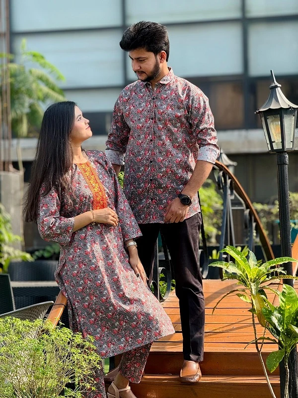 Shirt & two pieces couple dress