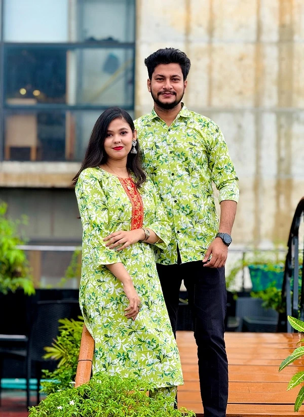 Shirt & two pieces couple dress