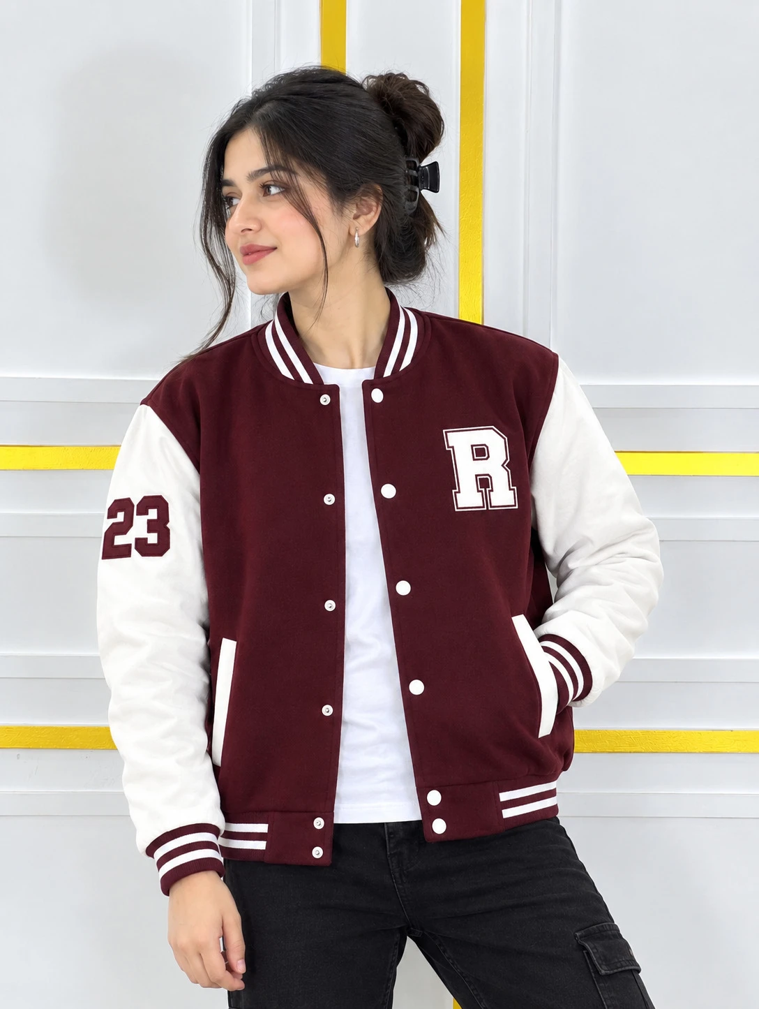 Stylish Cotton Varsity Jacket