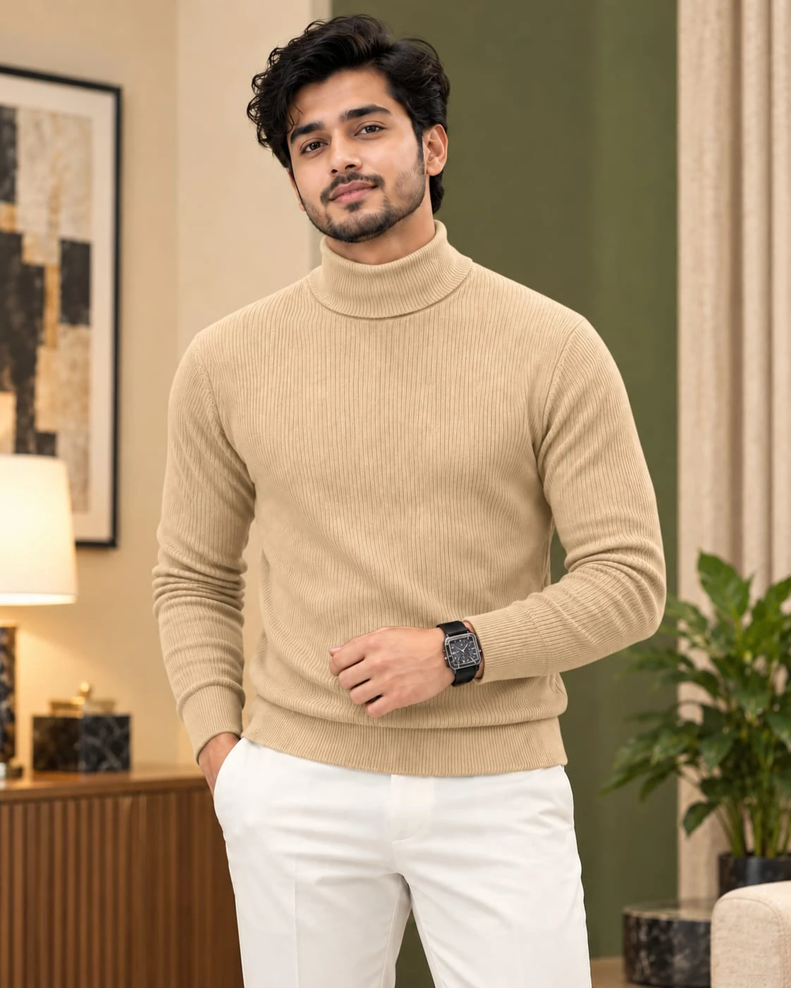 Premium Ribbed High Neck Sweater ✨