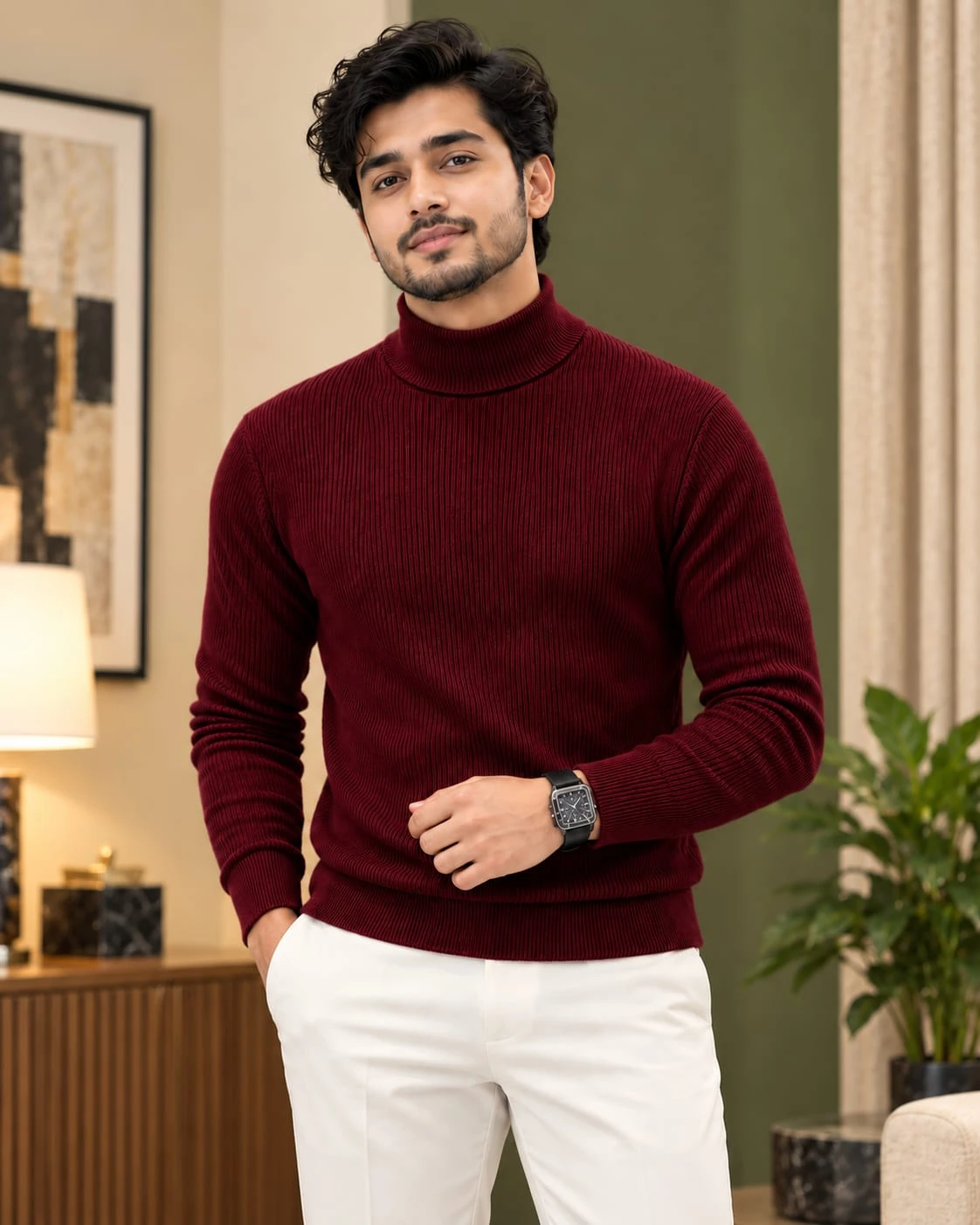 Premium Ribbed High Neck Sweater ✨
